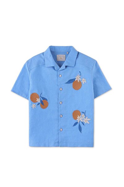 Gingersnaps Embroidered Short Sleeve Boys' Polo Shirt with Front Buttons