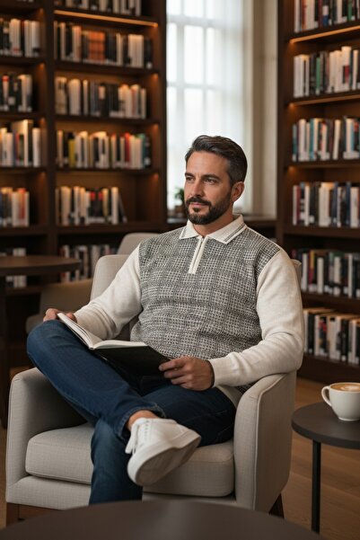 Kamalı Чоловічий трикотажний светр з коміром-стійкою, застібкою-блискавкою, коміром-поло, непихнатий трикотаж, зимовий светр для чоловіків