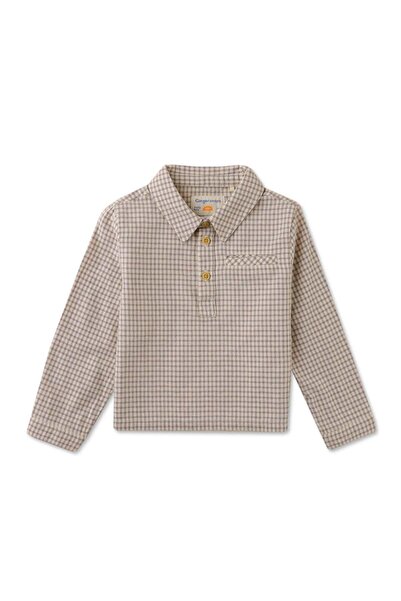 Gingersnaps Baby Boys' Checkered Polo Shirt with Front Buttons