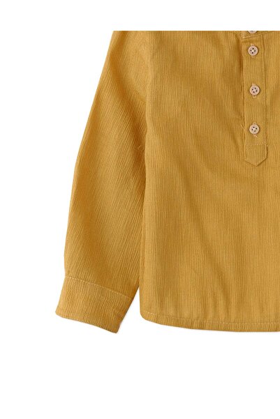 Gingersnaps Solid Knit Polo Shirt for Newborn Boys with Front Buttons