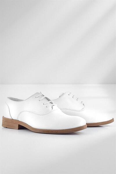 Rakerplus Tuxedo White Skin Laced Children's Classic Shoes