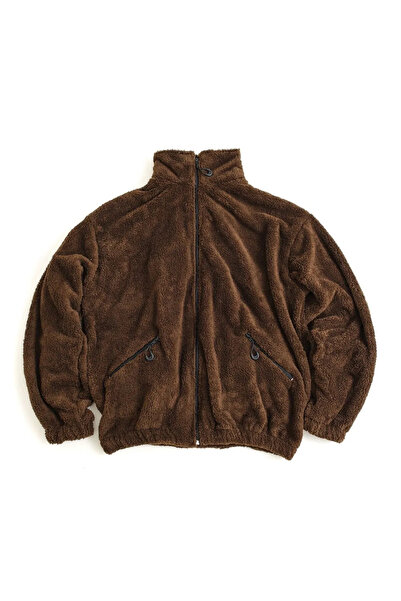 ROBERTO BORNOVA Унісекс коричнева oversize плюшева куртка