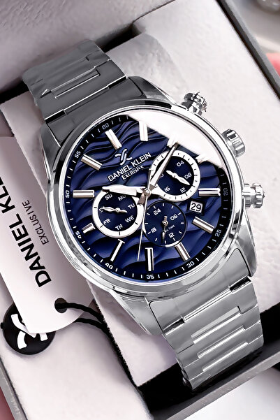 Daniel Klein Exclusive Men Wristwatch 3 Atm Waterproof Silver Color Steel Band Gift Bracelet Dke2129C3