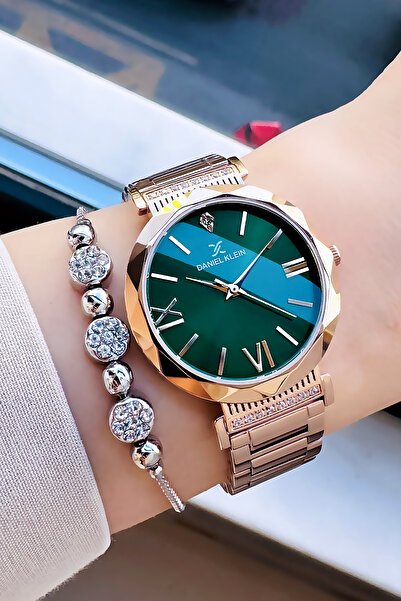 Daniel Klein Kadın Kol Saati 3 Atm Su Geçirmez Rose Gold Çelik Kordon  Bileklik