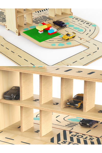 MAMATOYZ Portable Montessori Garage - Carry Park