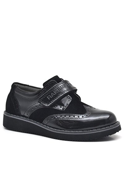 Rakerplus Hidra Black Patent Leather Velcro Boys' Classic Shoes