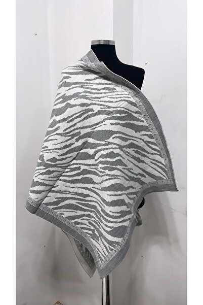 Onur Etol - Eșarfă pentru umăr cu model zebră, țesătură țesătă, șal de iarnă pentru femei, produs de calitate (GRI)