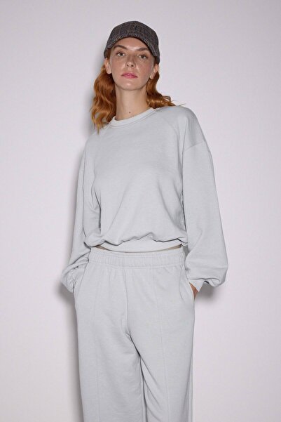BABOKAH Dikişli Balon Kol Sweatshirt