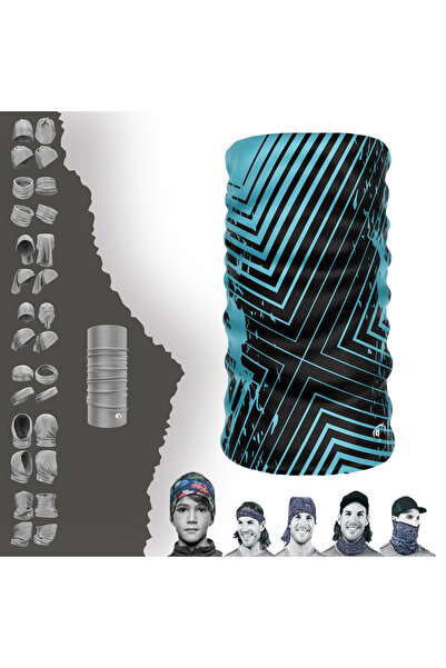 e-Taktik Εξαιρετικά μπλε με σχέδιο χωρίς ραφές με λαιμόκοψη μπαντάνα Buff Baf