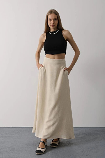 MODA Linen Skirt - Stone