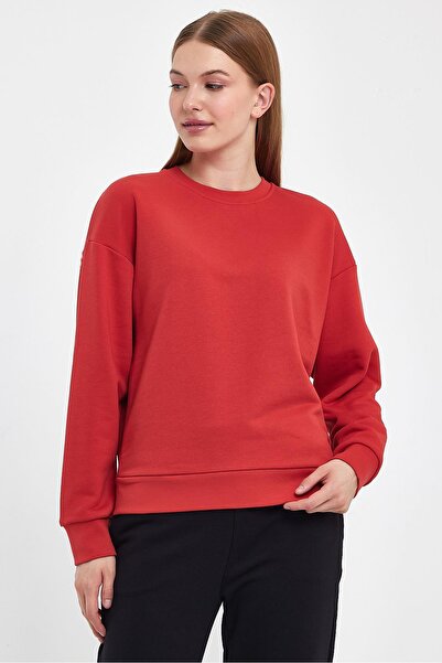 VENA Φούτερ Rhona Κοντό Μανίκι Regular Fit 3 Ινών-Κόκκινο