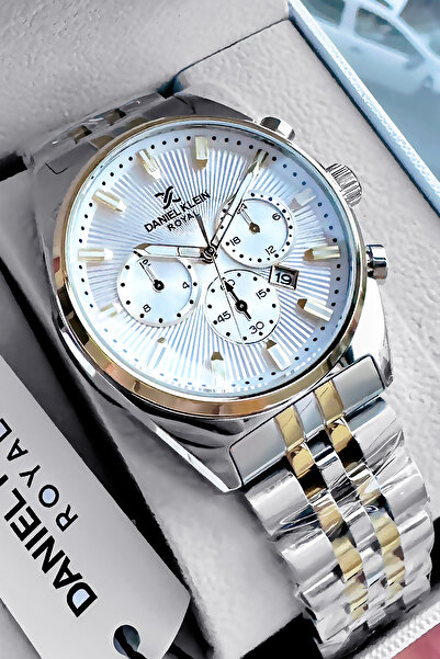 Daniel Klein Gift Original Men's Wrist Watch Waterproof Two Colors Steel Cord Gift Bracelet Dke2137C2