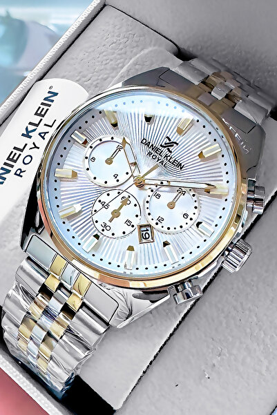 Daniel Klein Gift Original Men's Wrist Watch Waterproof Two Colors Steel Cord Gift Bracelet Dke2137C2