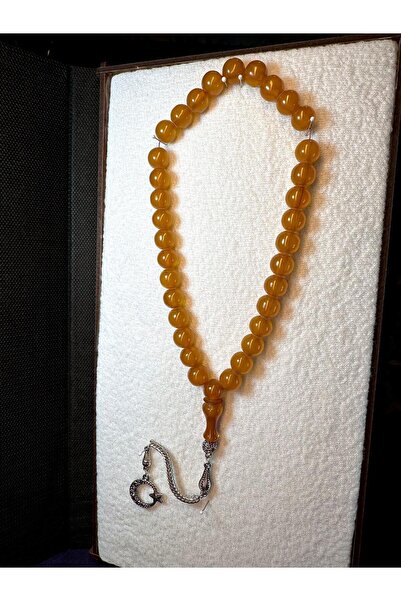Anemore Collection 10 ملم سبحة صلاة من العنبر بلون العسل - T-137