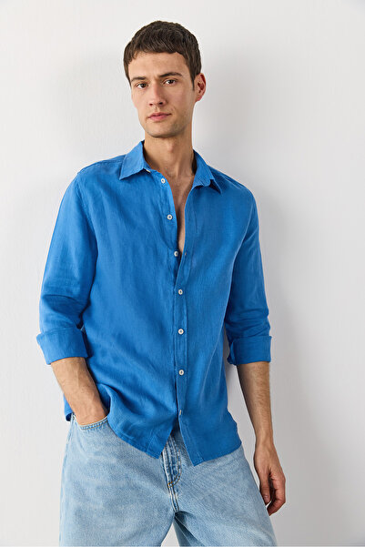VENA Nicolas Regular Fit Сорочка з коміром - MAVİ