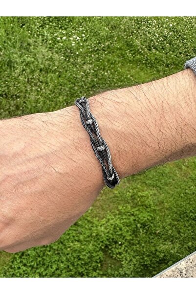 KAZZAZE Oksitli Gümüş Kazaziye Bileklik