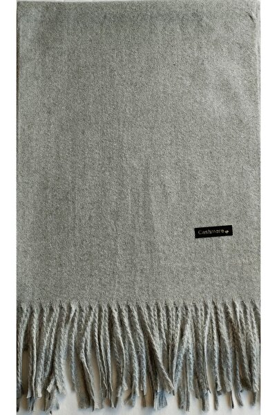 OEM Set scarf in light gray cashmere with matching beret, 200 x 75 cm