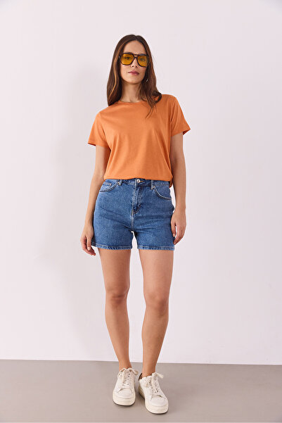 VENA Crew Neck - Regular Fit Modal T-Shirt (Tencel) (Tm) - Terracotta