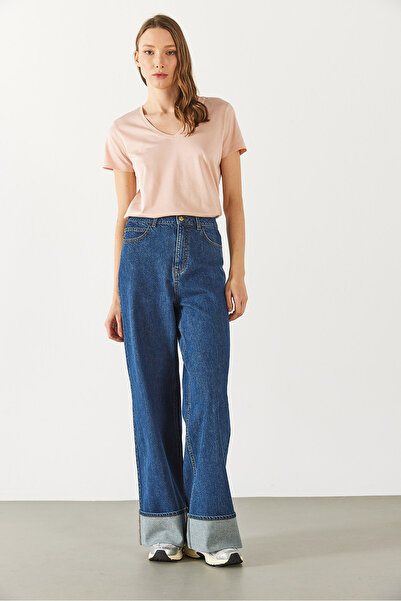 VENA Μπλουζάκι Modal με λαιμόκοψη V Regular Fit (TENCEL) POWDER