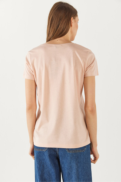 VENA Μπλουζάκι Modal με λαιμόκοψη V Regular Fit (TENCEL) POWDER