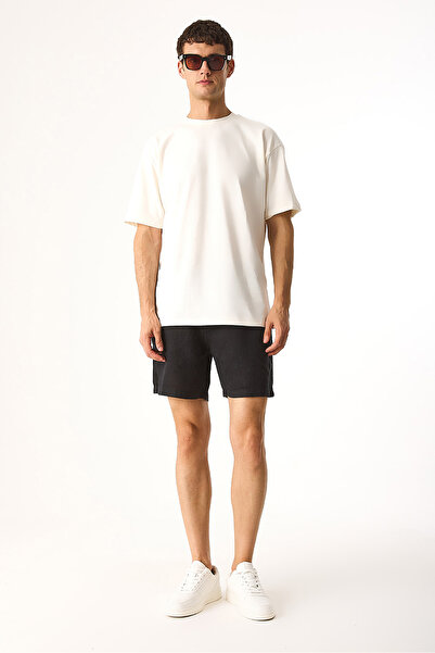 VENA Σορτς από λινό Smith-Μαύρο