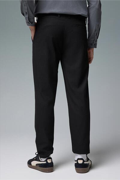 VENA Erkek Pilili Smart Pantolon-Siyah
