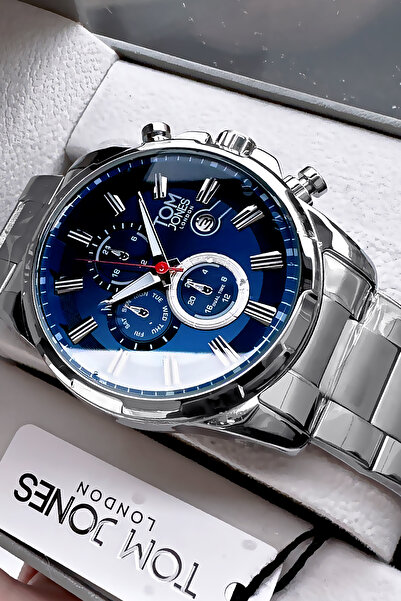 Tom Jones Erkek Kol Saati 3 Atm Su Geçirmez Gümüş Renk Çelik Kordon Bileklik Cbk398