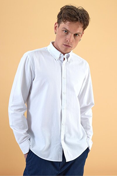 VENA Сорочка Steven Regular Fit Oxford - біла