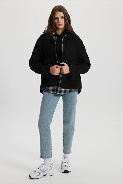 VENA Jachetă Regular Fit - Negru