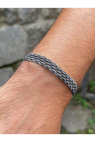 KAZZAZE Kazaziye El Örgüsü Gümüş Bileklik Bıl2013