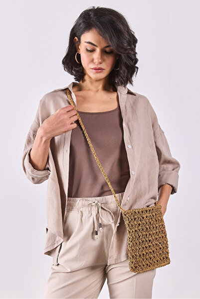 VENA Alina Oversize Linen Shirt - Naturel