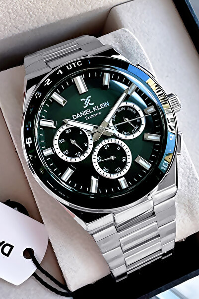 Daniel Klein Exclusive Men's Wristwatch Silver Color Steel Band Bracelet Gift Dke2049C2