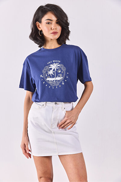 VENA Μπλουζάκι με στάμπα Marine - NAVY