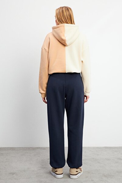 VENA Elastic Waist Oversize Jogging Pants-Navy Blue