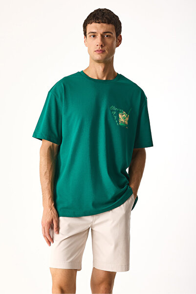 VENA Μπλουζάκι με στάμπα κοκτέιλ-πράσινο