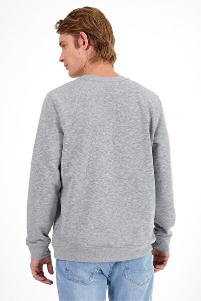 VENA Rich Bisiklet Yaka Regular Fit 3 İplik Sweatshirt-Gri Melanj