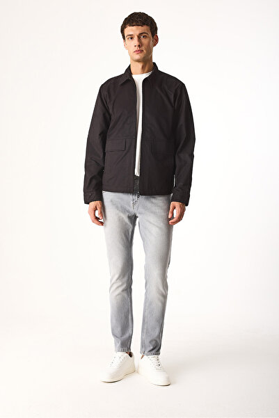 VENA Ανδρικό μπουφάν με μεγάλες τσέπες-Μαύρο
