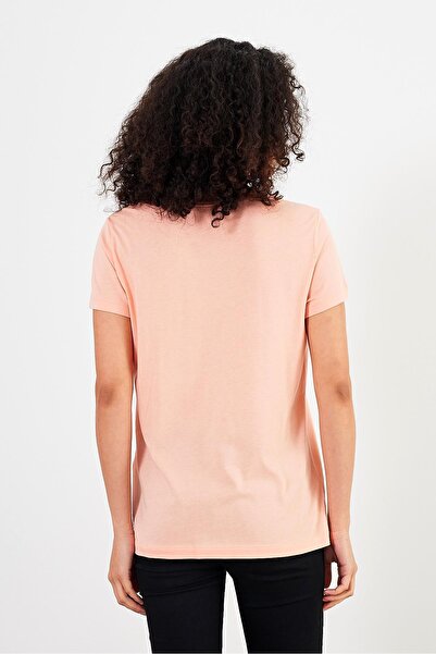 VENA Tricou modal cu decolteu în V, cu decolteu în V, iubit, roz praf praf (Lyocell)