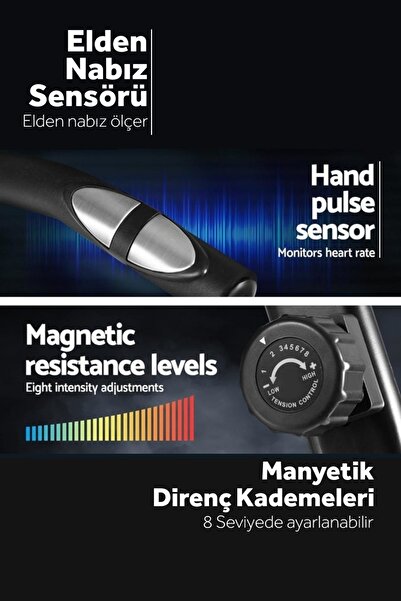 Dynamic Voit Garantili Star Collection Sc200 Manyetik Yatay Kondisyon Bisikleti Elden Nabız Ölçer