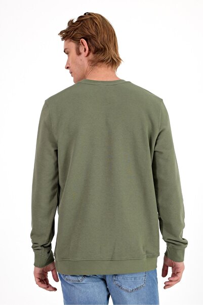 VENA Φούτερ Rich Crew Neck Regular Fit 3 νήματα-Χακί