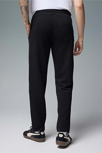 VENA Karl Regular Fit Cotton Sweatpants - Black