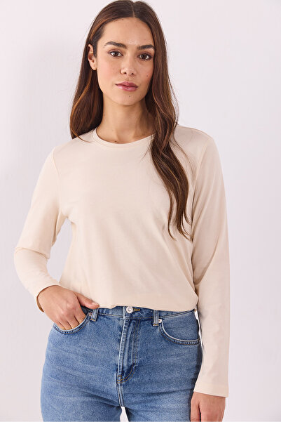 VENA Gloria Μπλουζάκι Με Στρογγυλή Λαιμόκοψη Κανονική Στενή Εφαρμογή - ΜΠΕΖ