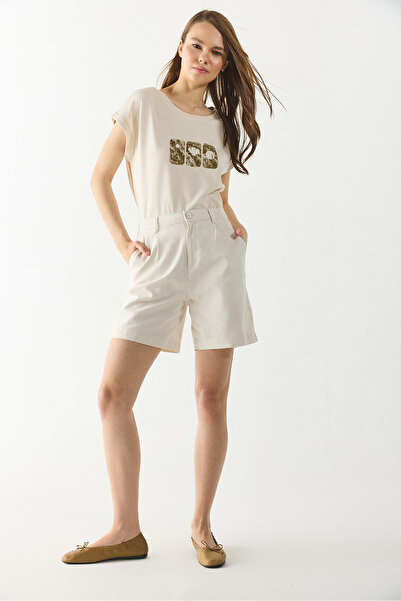 VENA Helen High Waist Linen Bermuda Shorts - Fildissi