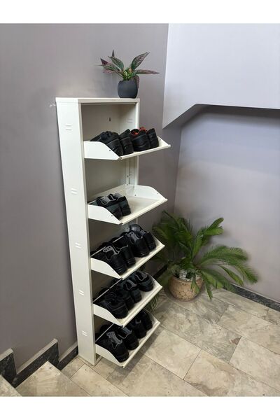 LICCIA Metal Ayakkabılık 5'li Beyaz