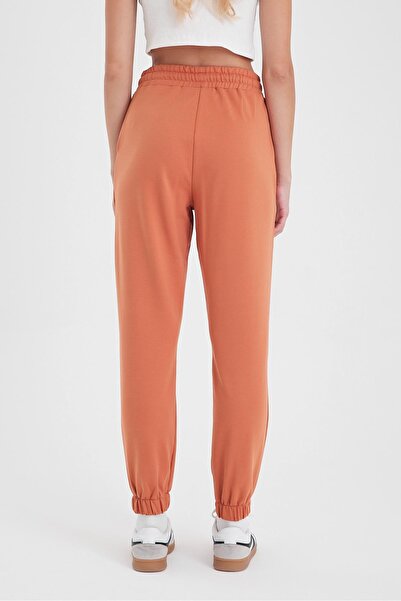 VENA Γυναικείο ελαστικό πόδι με ελαστικό κορδόνι Slim Straight Sweatpants-Karamel