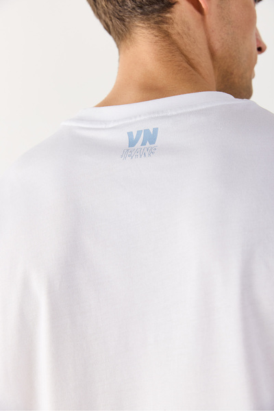 VENA Ryan Велосипедна комір Regular Fit Футболка - БІЛА