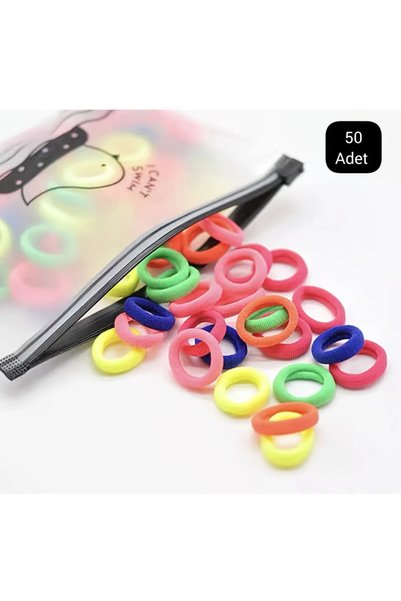 irtihal Çantalı Mini Havlu Lastik Toka karışık Renkler (50 ADET)