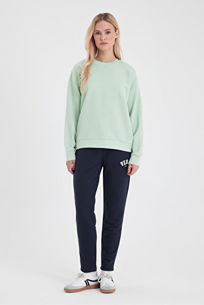 VENA Rhona Crew Neck Regular Fit 3 Thread Sweatshirt-Ada Tea