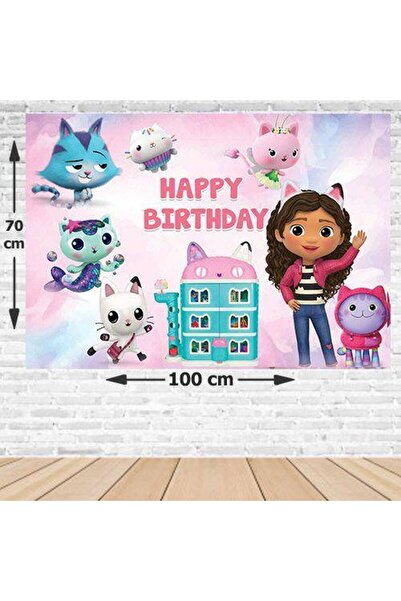Parti Dükkanım 70*100cm Gabby's Dollhouse rođendanski banner bez fotografije