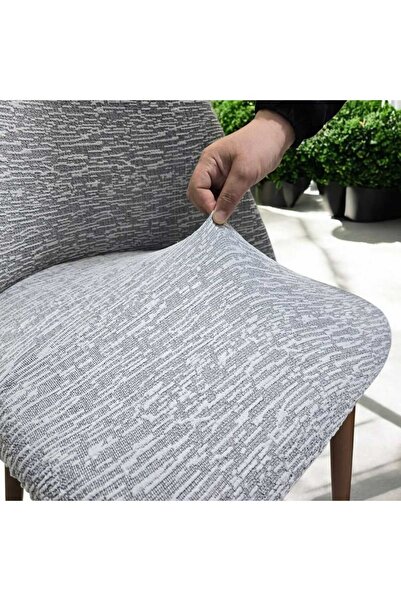 NEFİS HOME buyok Oval Sandalye Kılıfı ,sandalye Örtüsü jakarli ,yıkanabılır,lastıklı 1 Adet